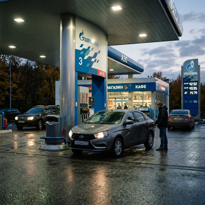 Автомобиль на заправочной станции: как широкие колеса влияют на перерасход бензина